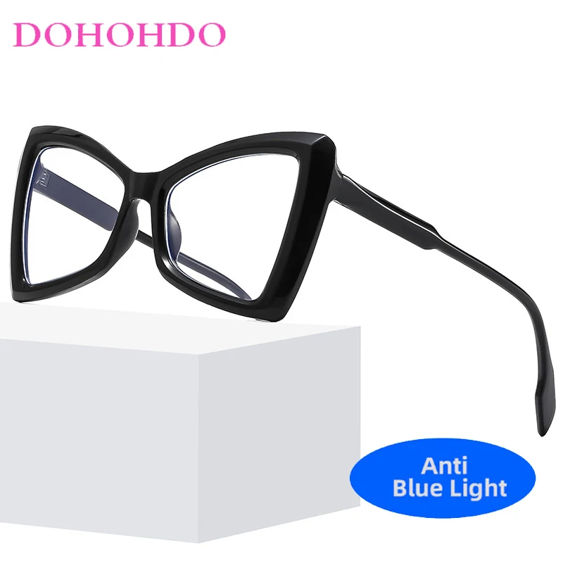 

Fashion Vintage Anti-Blue Light Optical Butterfly Glasses Women Men Trend Luxury Brand Designer Computer Games Big Frame Eyewear