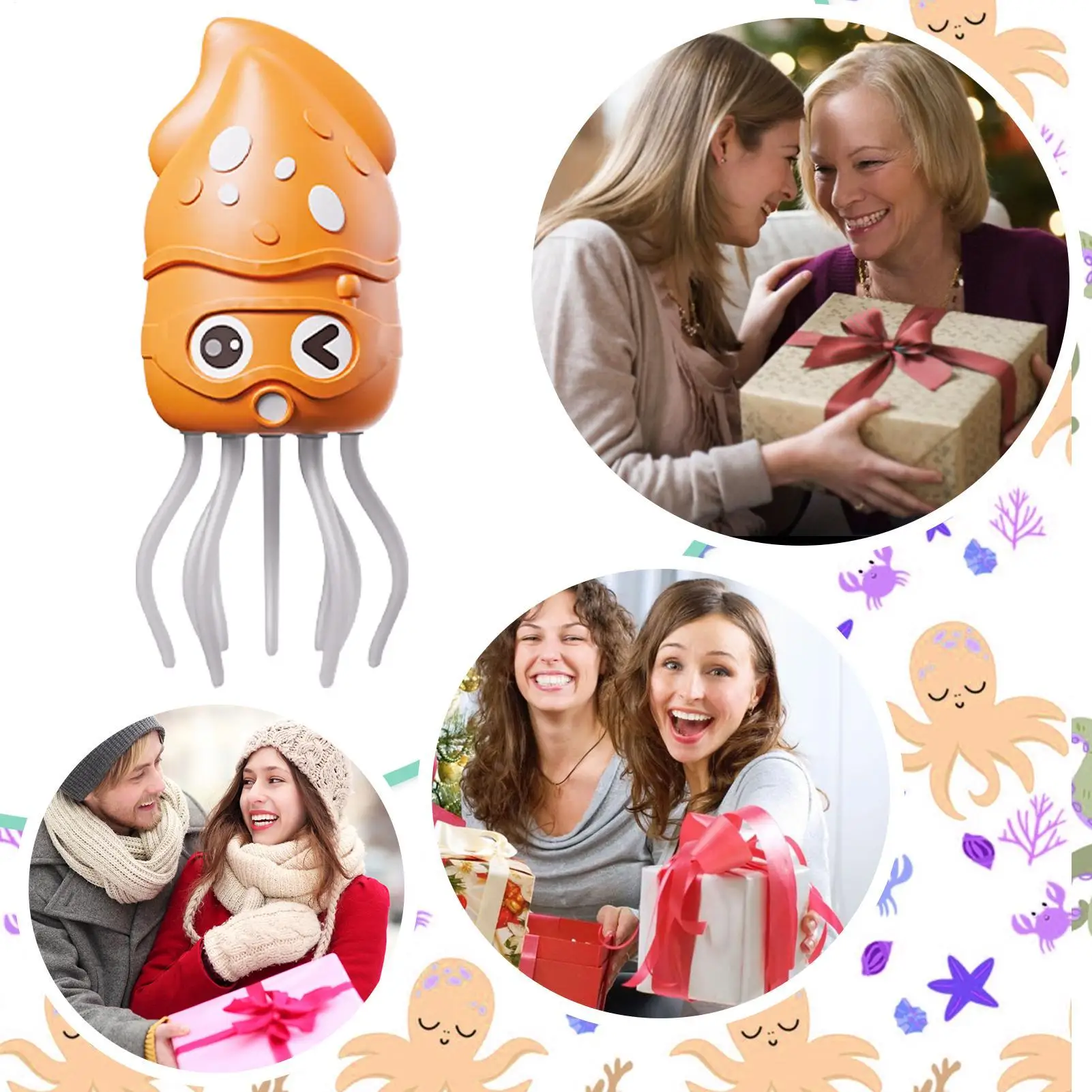 Spielzeug-Krake, tanzender Tintenfisch, Musikspielzeug, wackelnder Roboter mit Lichtern und Musik-Lernaktivitäten für Kinder ab 3 Jahren, Jungen, Geburtstag