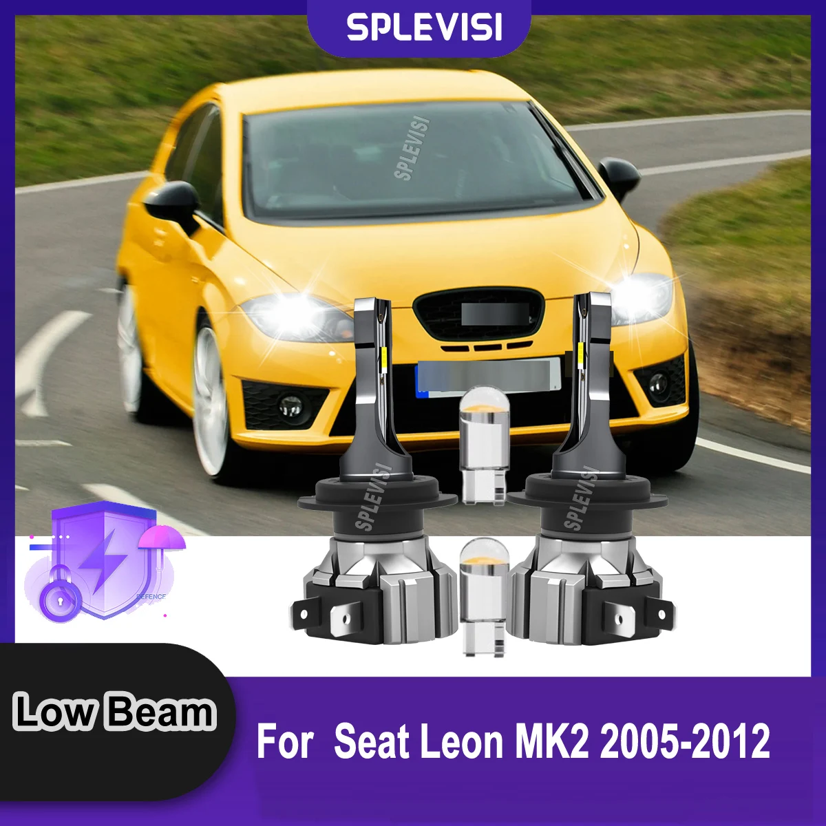 

H7 477 LED 12v 6000K Headlight Low Bulbs Daylight-Matched Illumination For Seat Leon MK2 2005 2007 2008 2009 2010 2011 2012