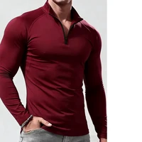 T-shirt à manches longues pour homme, vêtements de sport de compression, t-shirt pour homme, hauts élastiques fins, tee-shirts de sport, t-shirt décontracté pour homme 4