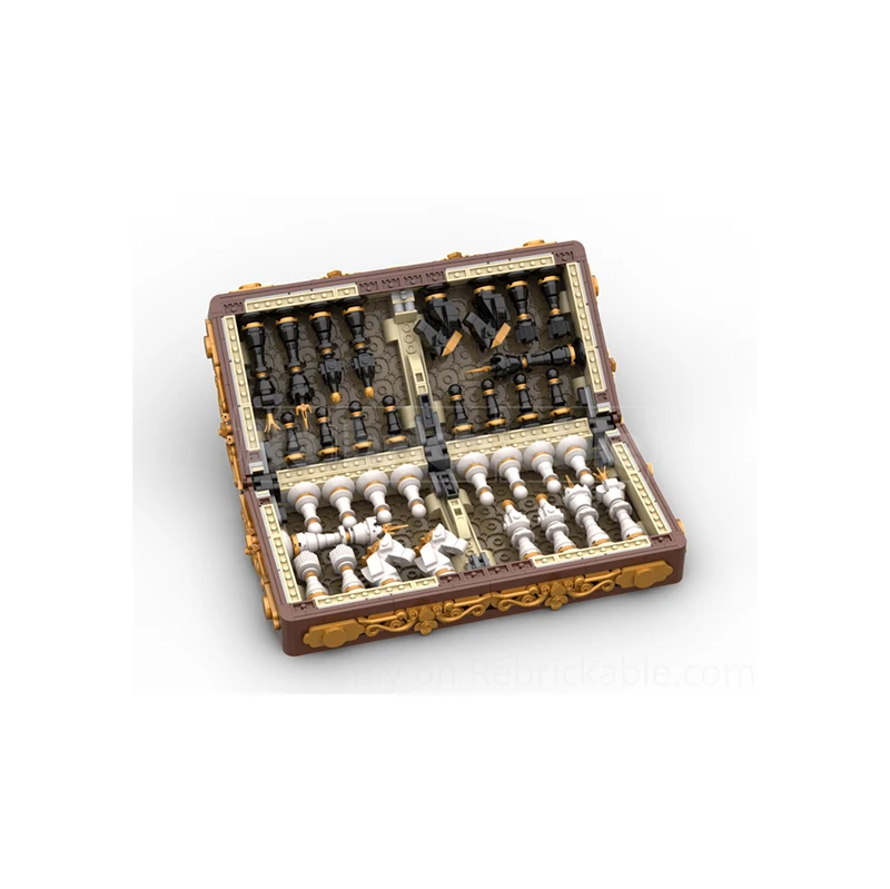 New products, MOC building blocks, exquisite models, luxurious chess set, modular design, DIY puzzle toy assembly set