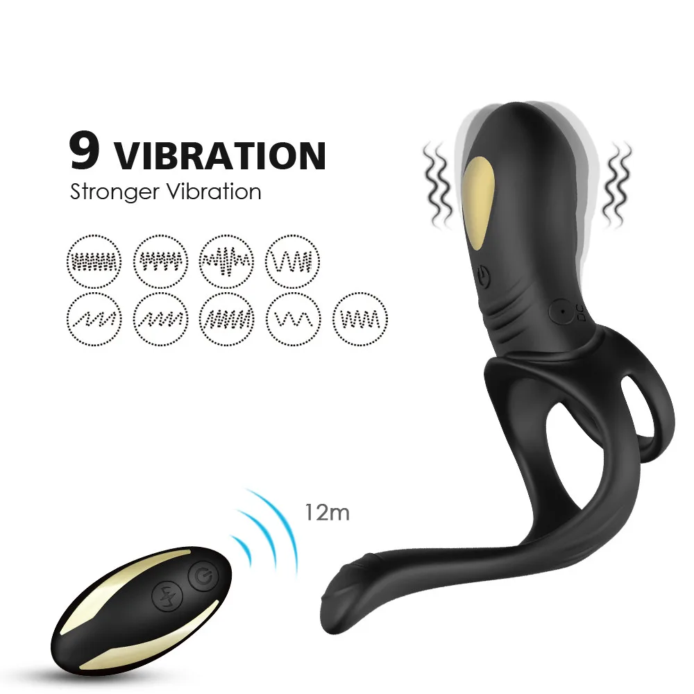 Penis Rings Vibrator Clitoris Stimulator G Spot Massager Prostate Massager Delay Ejaculation Vagina Orgasm Sex Toys For Couples