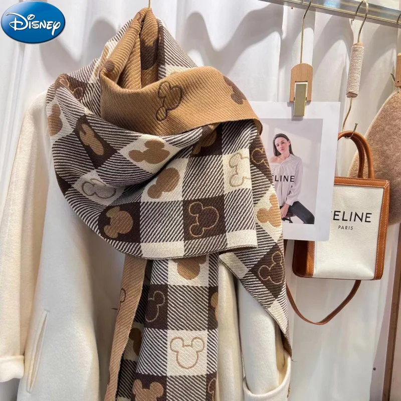 Disney Accessories Scarf Minnie Mouse Mickey Shawl Women Scarves Foulard Blanket Plush Ladies Wraps Christmas Gift Birthday Girl