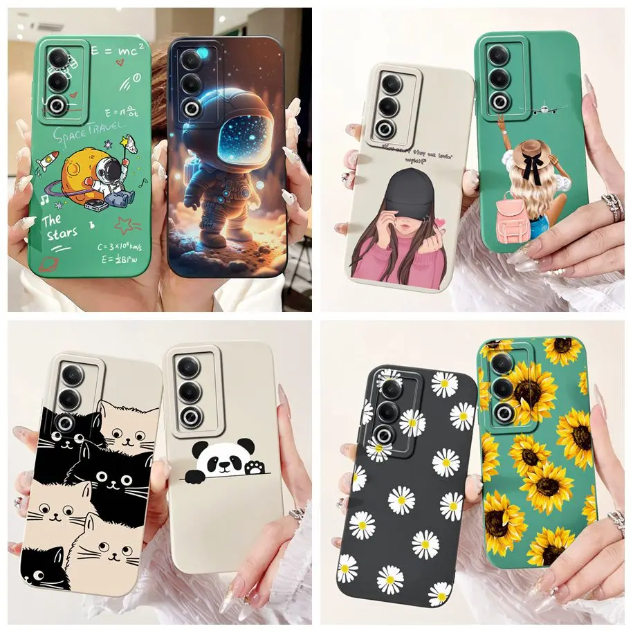 For Oppo A3 Pro 5G Case A3Pro 2024 Phone Cover CPH2639 Sweet Girls Daisy Astronaut Soft Silicone Matte Fundas For OPPO A80 Coque