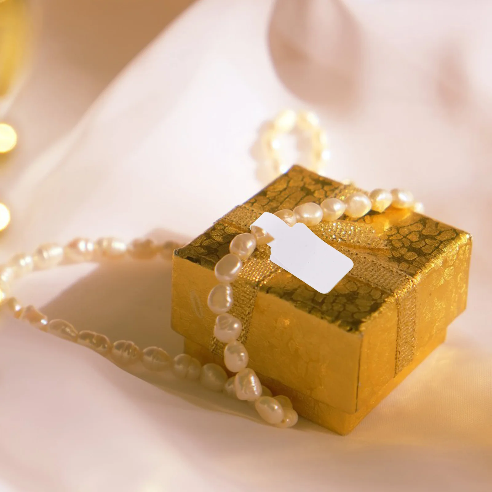 

100 шт. ценник, бумажные пустые этикетки для ювелирных изделий для колец, ожерелья, самоклеящиеся наклейки, органайзер для хранения товаров для рукоделия