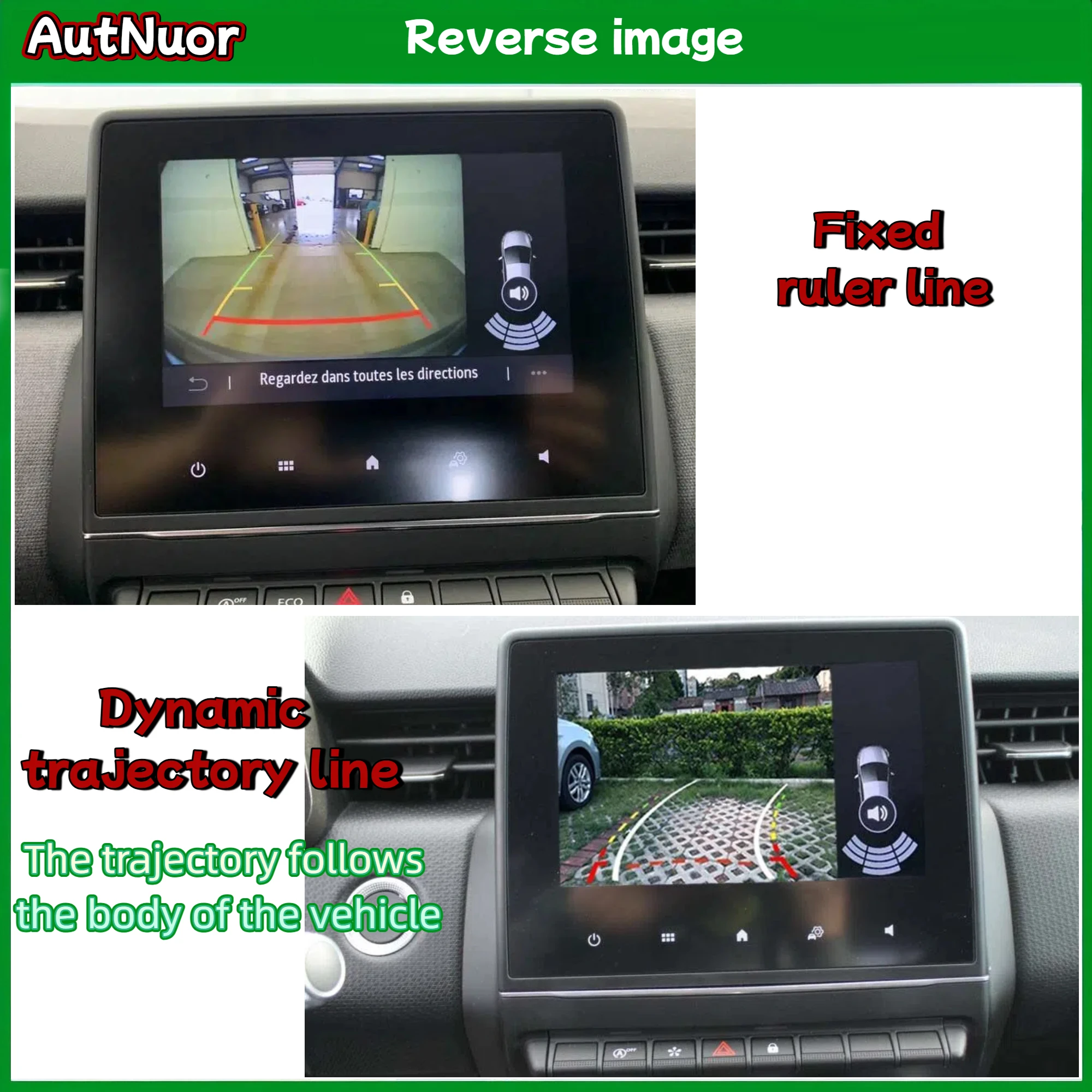 Rear View Camera For Renault Clio V Clio5 7/9.3 Inch 2019 2020 2021 - 2023 OEM Screen Add Backup Reverse Camera HD Night Vision