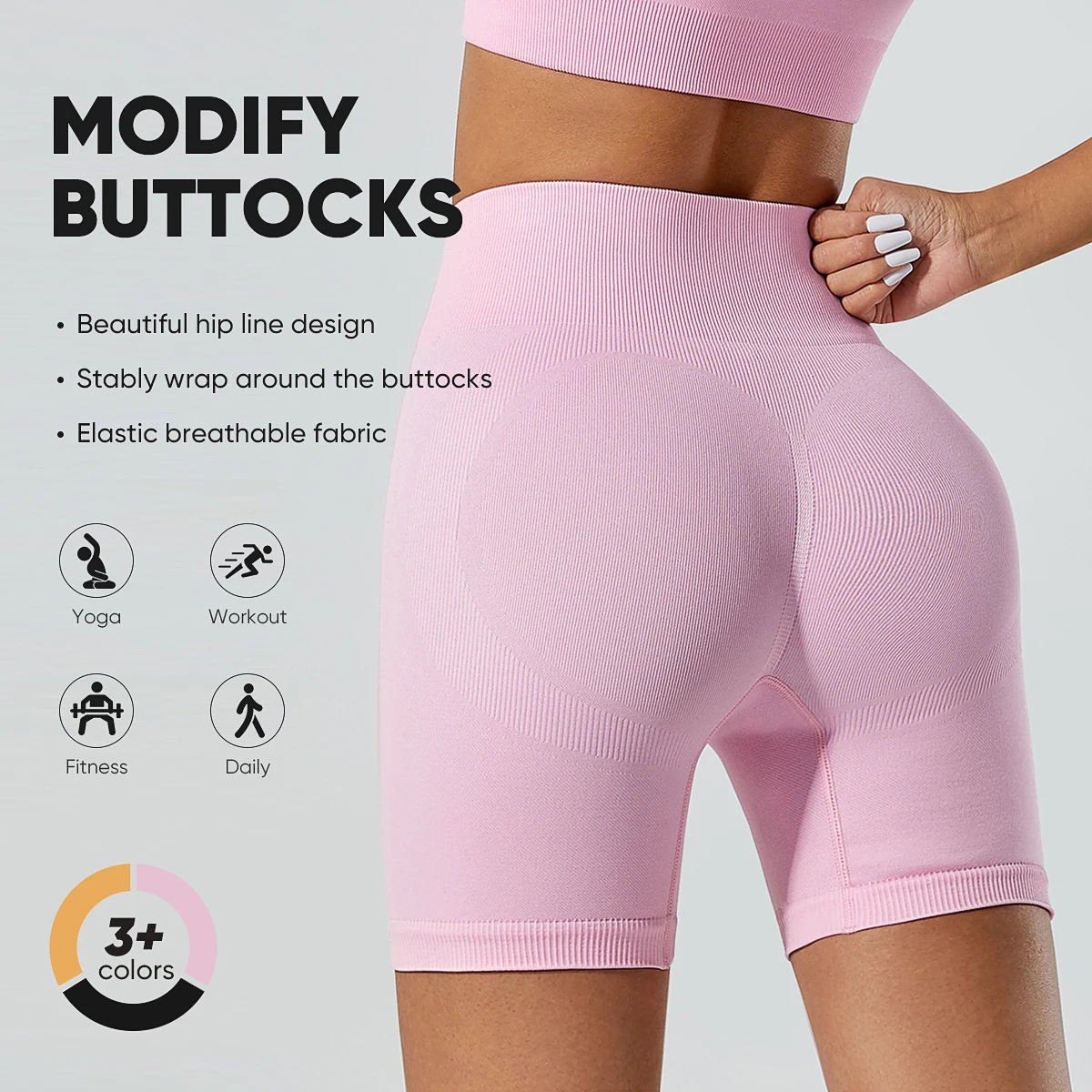 

Seamless High-Waisted Yoga Shorts Quick-Dry Sportswear Butt Lifting Workout Fitness Tights Women Sport Shorts for Running Yoga