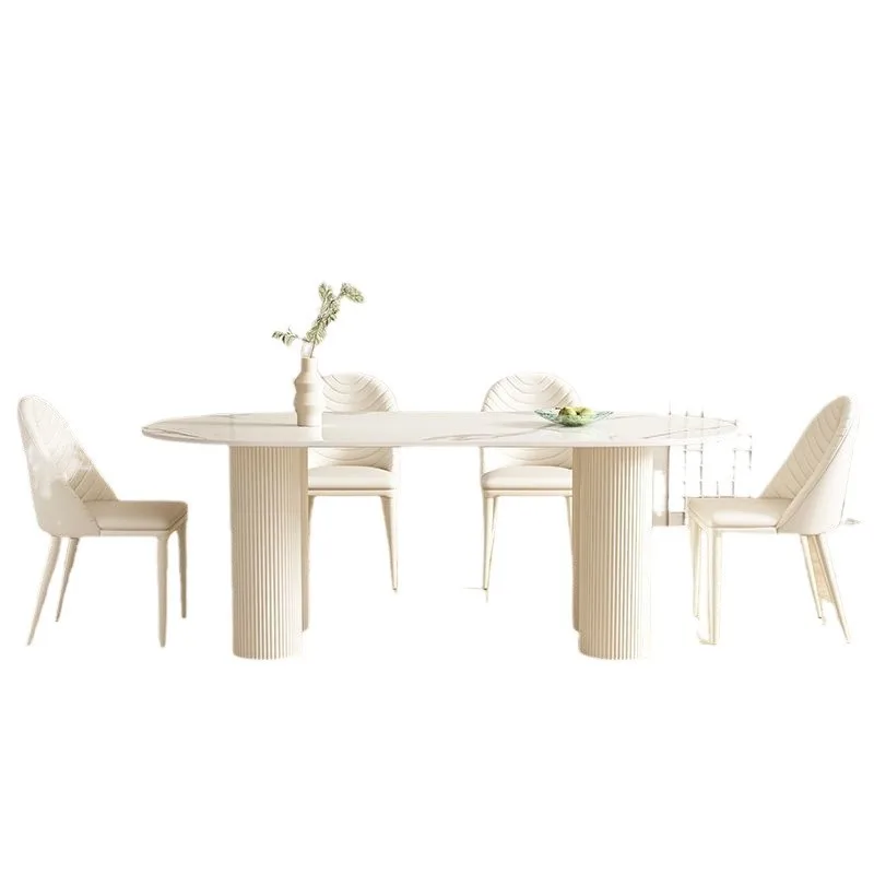 

Shimadai rock slab dining table small apartment dining table and chair combination restaurant home