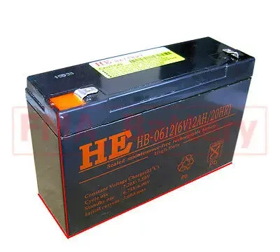 

SLA Sealed Lead Acid Battery 6V 12Ah Battery for Emergency light Toy car backup