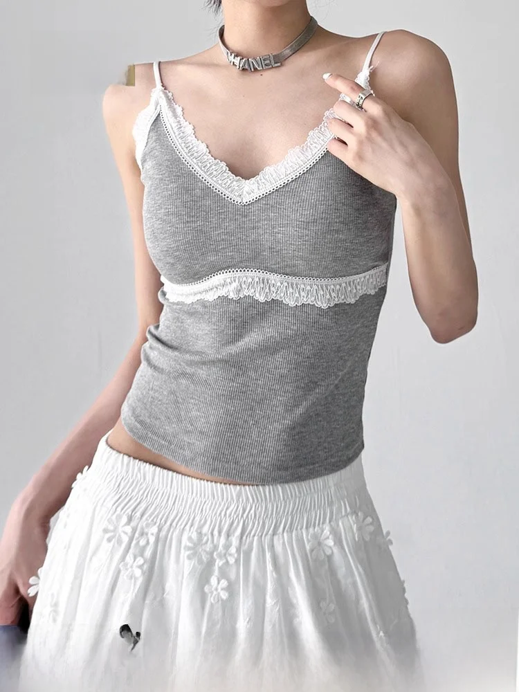 

Новинка лета: Женский кружевной топ-бюстгальтер с чашечками, красивый, облегающий, из смесового хлопка и полиэстера