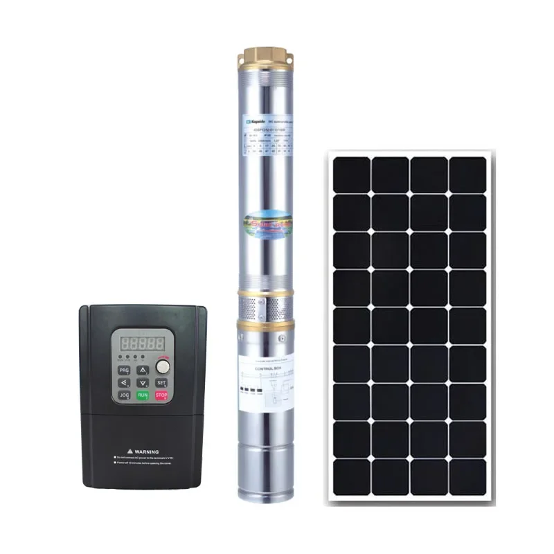 4 Inch AC DC 220V 300V Submersible Solar Power Deep Well Water Pump System for Irrigation