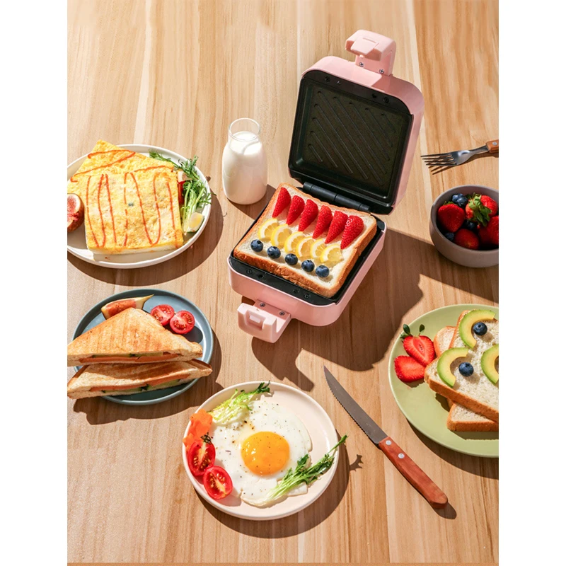 Electric Sandwich Maker Toaster Bread Baking Pan Gofrera Portable Breakfast Machine Home Appliances 220V