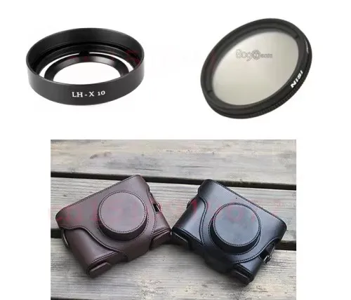 

3 in 1 40mm Slim Circular Polarising CPL Filter + LH-X10 Lens hood + Camera bag case for Fujifilm Fuji X10 X20 X-10 X-20