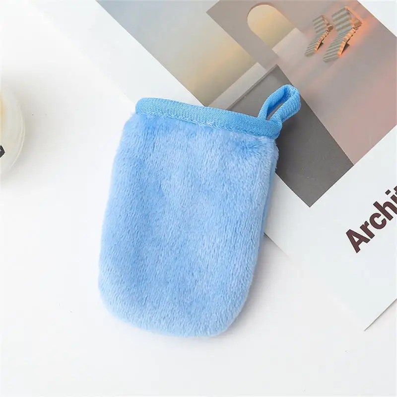 2/5PCS Pieces Professional Microfiber Face Cleansing Gloves Reusable Facial Cloth Pads Makeup Remover Glove Mitts Tool Unisex