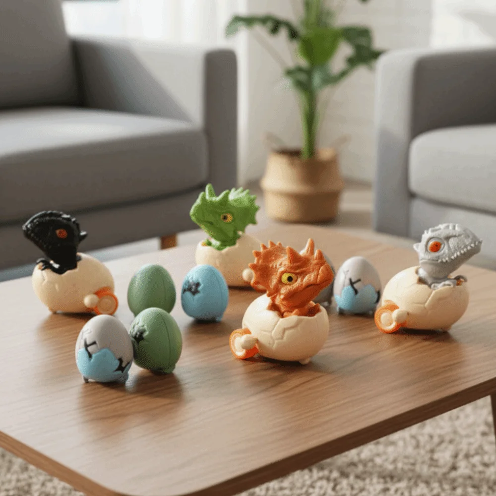 Cartoon Design Clockwork Dinosaur Magnetic Connection Egg Shell Design Simulation Tyrannosaurus Rex Funny Clockwork Mechanism