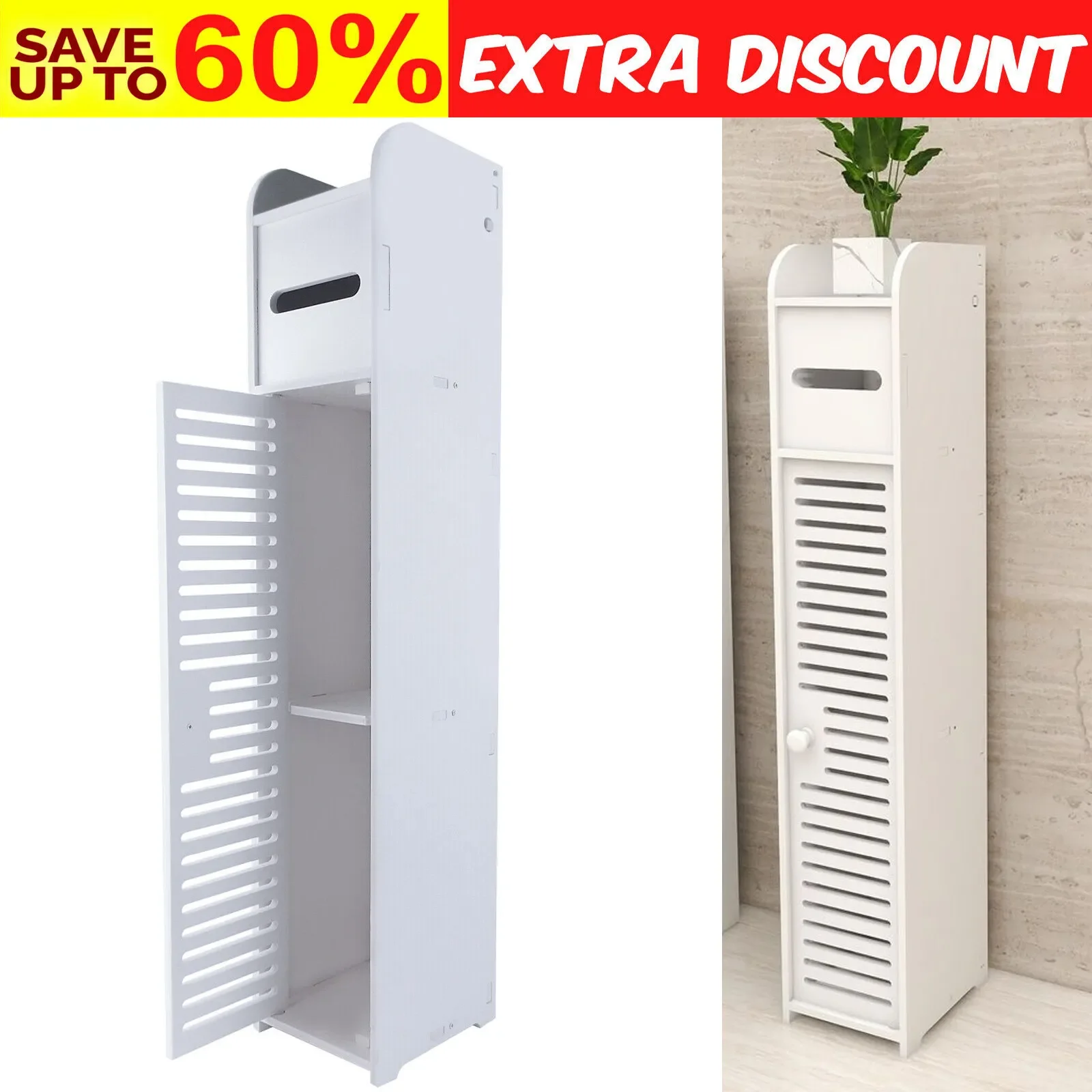 DayPlus Bathroom Cabinets Tall Slim Bathroom Storage Bathroom Waterproof Toilet Cupboard