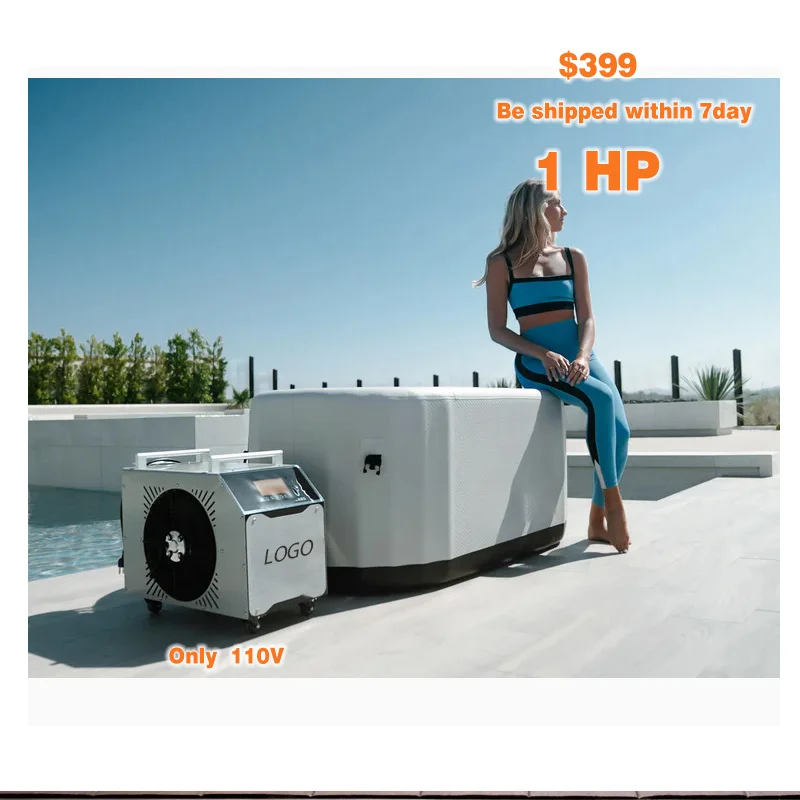 2025 Cheap Price Automatic Compressor Pump Cooling Machine 110V 1HP Small Cold for Ice Bath Water Chiller with Filter