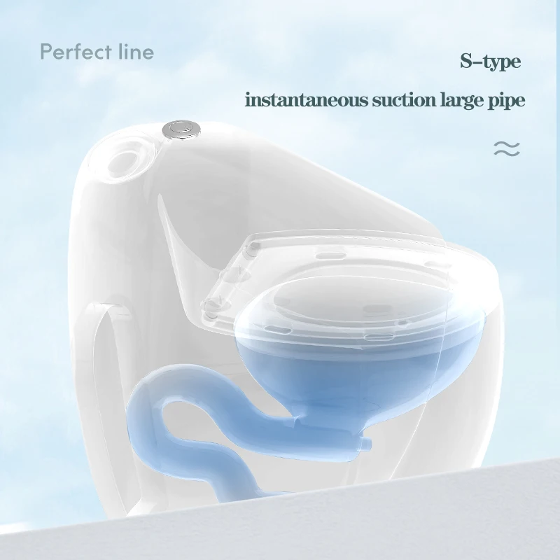Luxury Gold Line Design Ceramic Sanitary Ware Toilet Bowl Egg Shape One Piece Wc Ceramic Toilet for Bathroom view 4