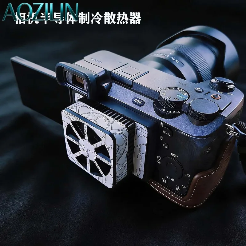 AOZILIN TEC Semiconductor Camera Cooling Fan for ZV‑E10 A7M4 A7C RP,USB Cooler for Live‑Streaming Shooting