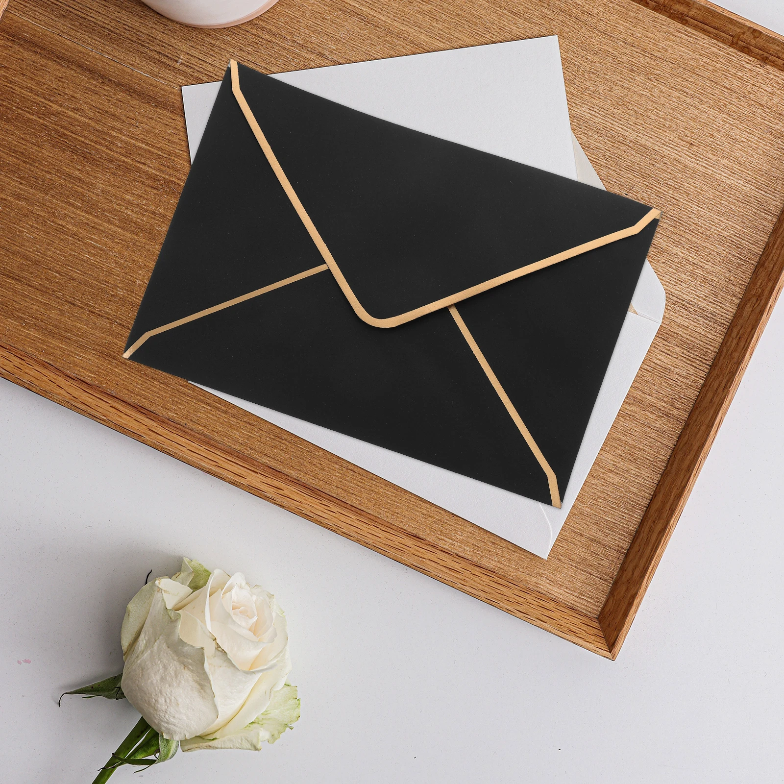 Sobres de 10 Uds., cubierta de papel para cartas de invitación comercial, cubierta de papel para escribir cartas, suministro de papelería, diseño elegante