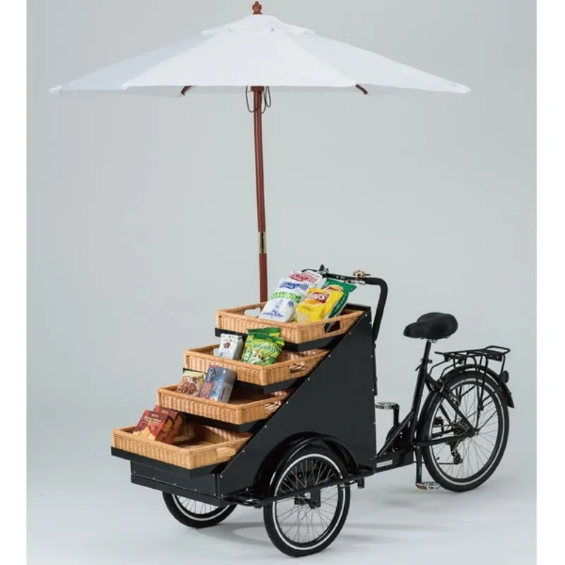 Mobile food cart floral street scene multi-functional mobile booth truck scenic spot box rack