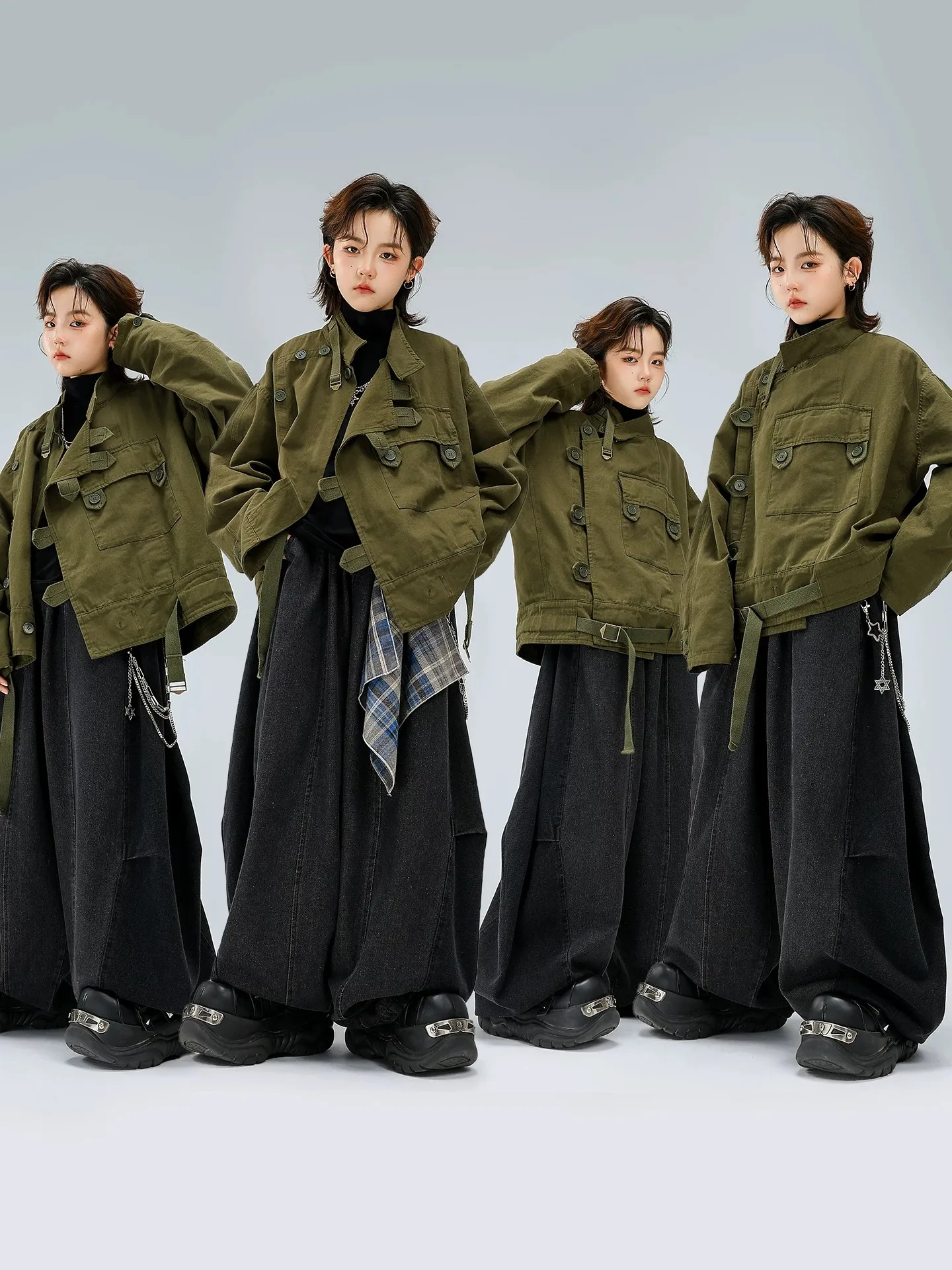 

Cool Hip Hop American Sle Jaet Set for Boys Street Dance Stage Performance Clothes Trendy Faionable Children's Outfits