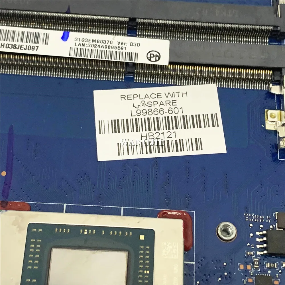 Para HP OMEN 15Z-EN000 15-EN placa base de computadora portátil L99866-601 DSC GTX1660Ti 6GB R5-4600H ganancia DAG3ECMBCD0 100% en funcionamiento