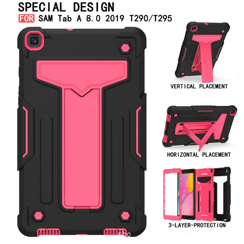 

Case For Samsung Galaxy Tab A 8.0 SM-T290 T295 2019 10.1 T510 T515 A7 Lite 8.7 T220 T225 Hybrid Shockproof Kickstand Cover Funda