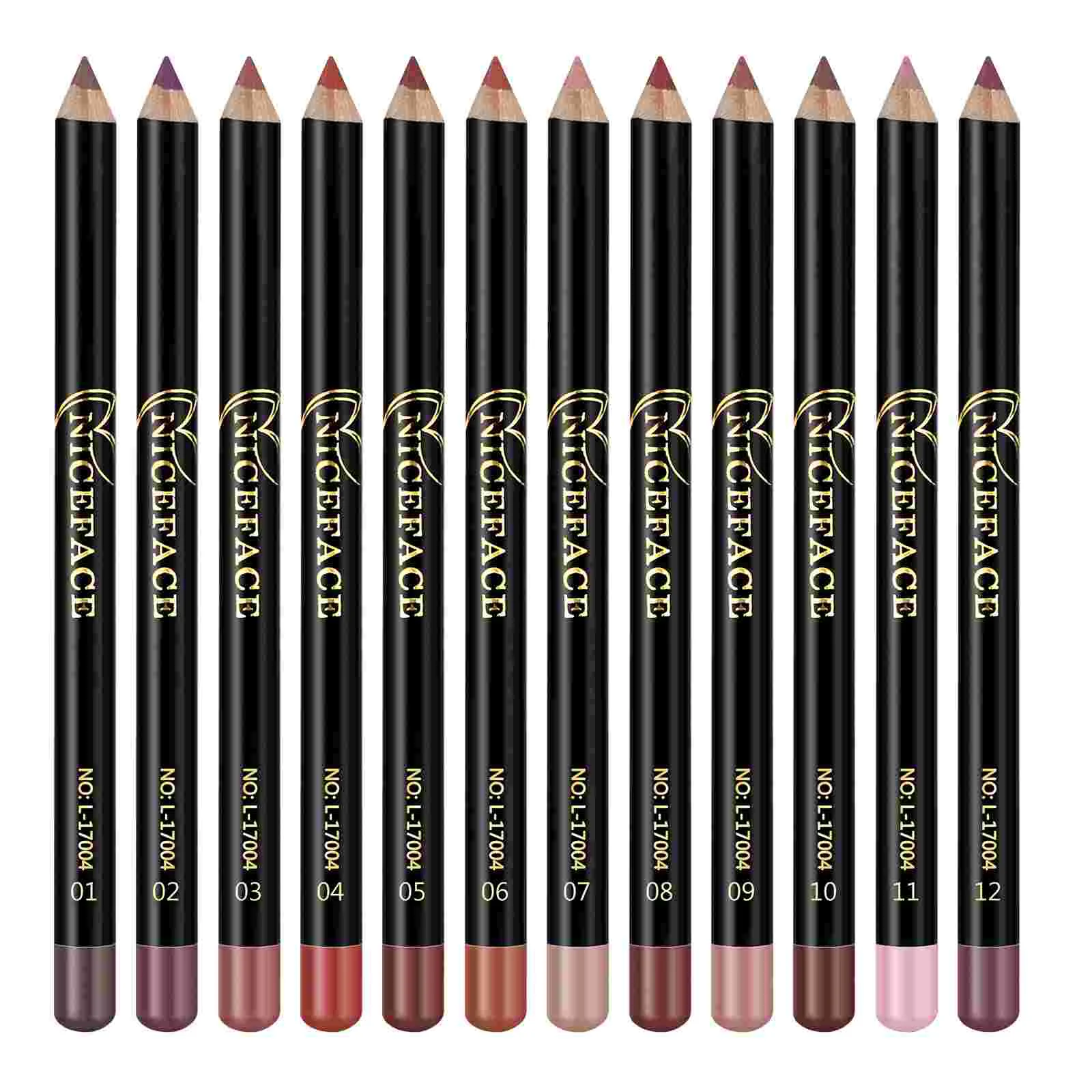 Lipliner Set Matte Lip Liner Potlood Set 2-In-1 Matte Make-Up Lip Liners Potloden 12 Stuks 12 Kleuren Lip Potlood Make-Up Cadeau