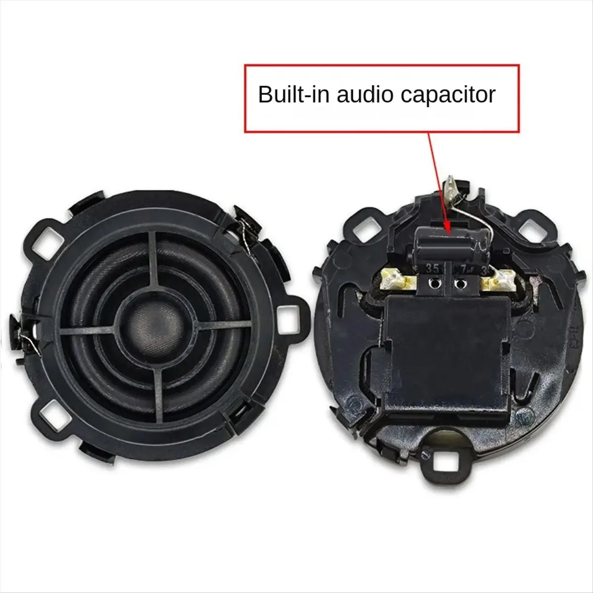 popop 2PCS Car Speaker Tweeter+Speaker Cable 100W 4Ohm 2K-22KHz for Volkswagen Sagitar Golf Golf Sportsvan DIY Speaker