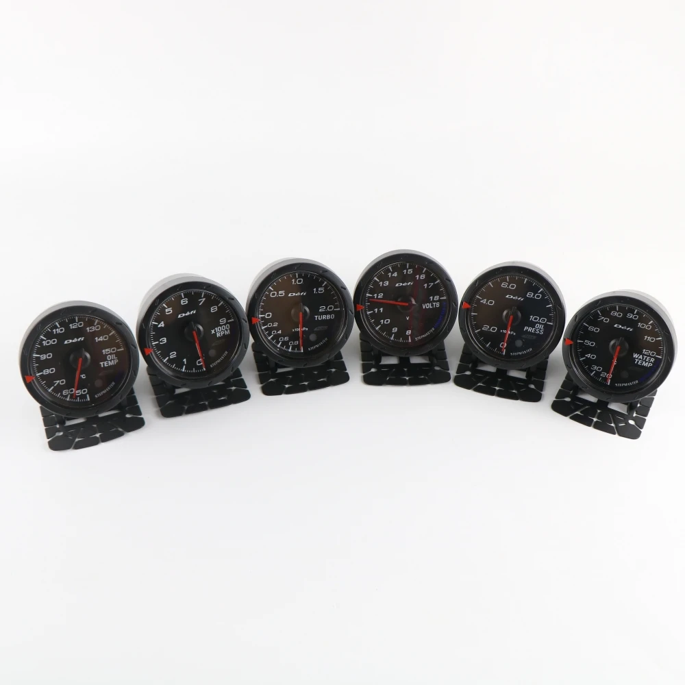 Defi CR 60MM OBD Car 6 Gauges Series Water Temp  Oil   Temp Oil Press RPM Volt Meter  7 Colors