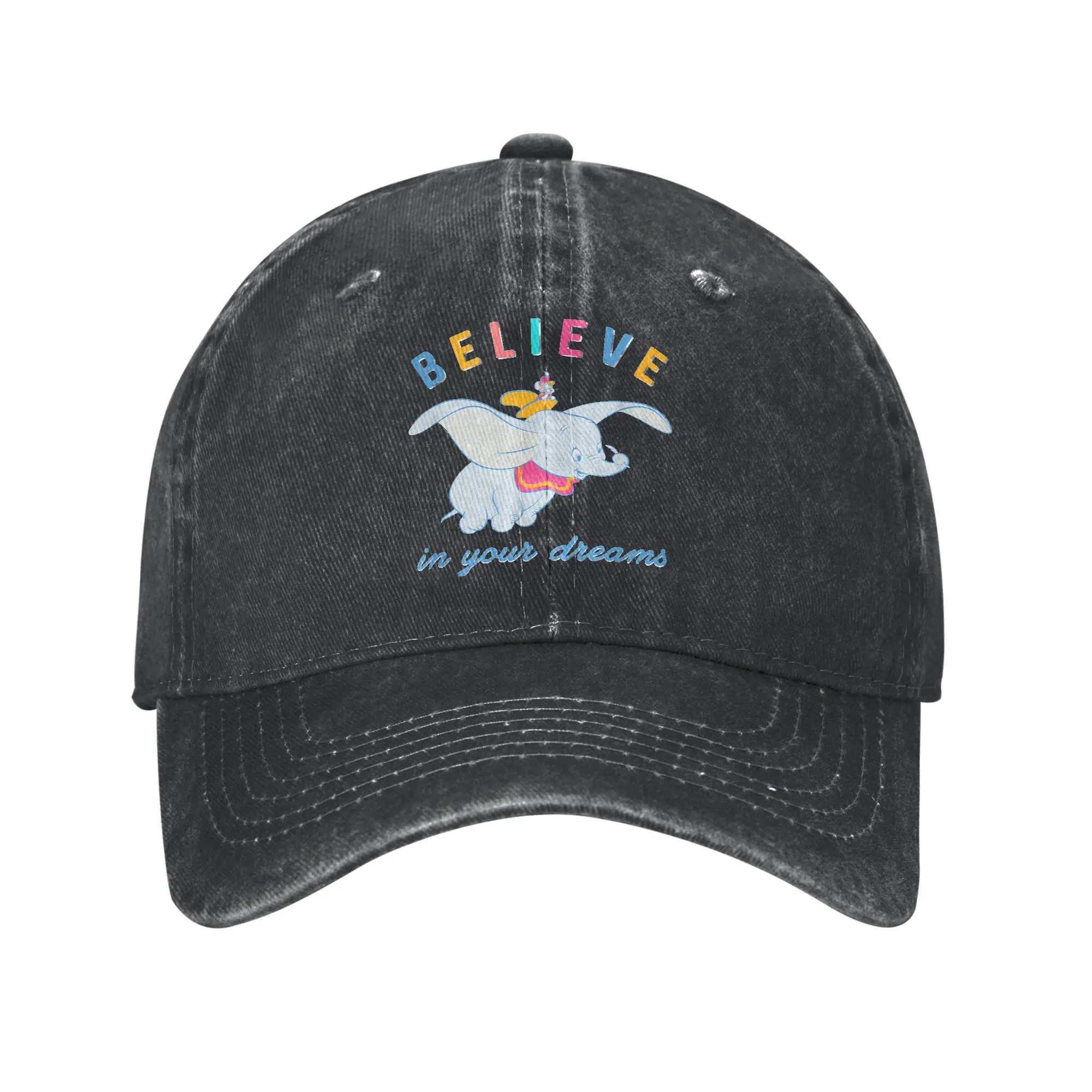 عارضة دامبو صدق في أحلامك قبعة بيسبول للجنسين المتعثرة الدنيم Snapback قبعة في الهواء الطلق الصيف هدية القبعات كاب