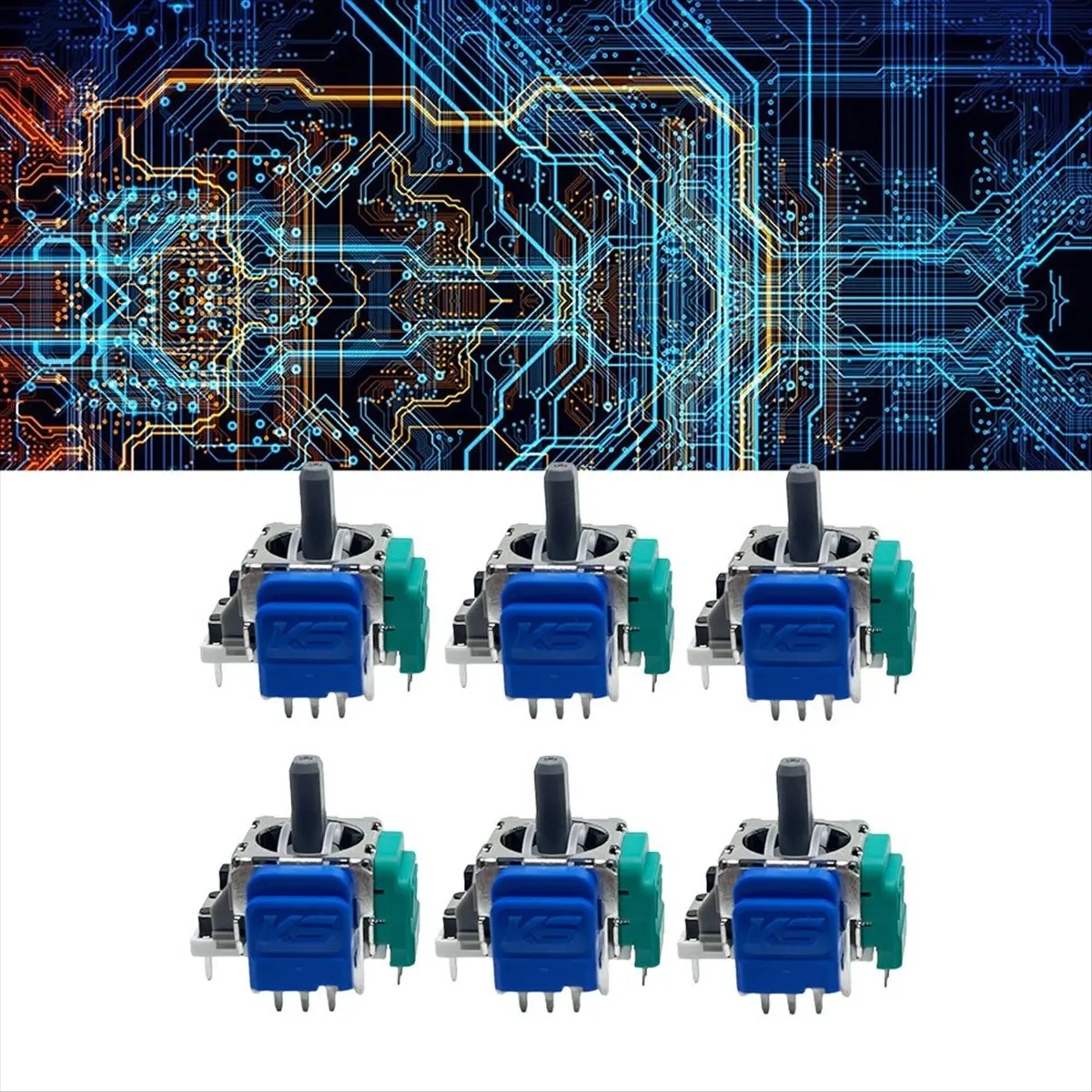 

6PCS TMR Electromagnetic Joystick for //X Gamepad Upgrade TMR Joystick 3D Analog Thumbstick Controller