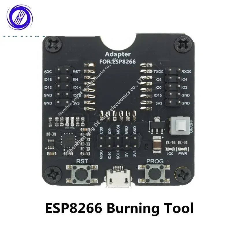 1PCS ESP8266 ESP-WROOM-32 ESP32-WROVER Development Board Test Burning Fixture Tool Downloader for ESP-12F ESP-07S ESP-12S