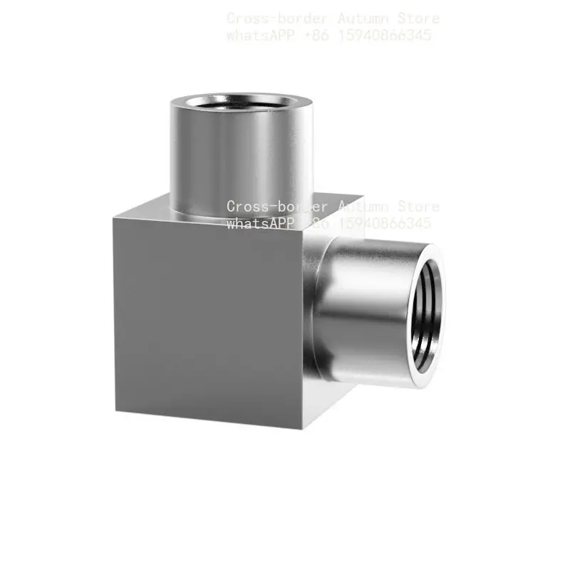 Stainless steel thickened high pressure double inner wire numerical control right angle elbow internal thread bending