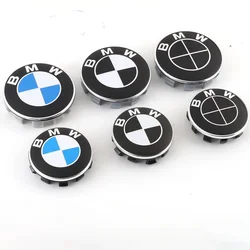 BMW Front Hood Emblem Race track black white Logo 81mm+Rear Badge 74mm+Wheel Hub Cap 68mm+56mm Steering Wheel Sticker 46mm