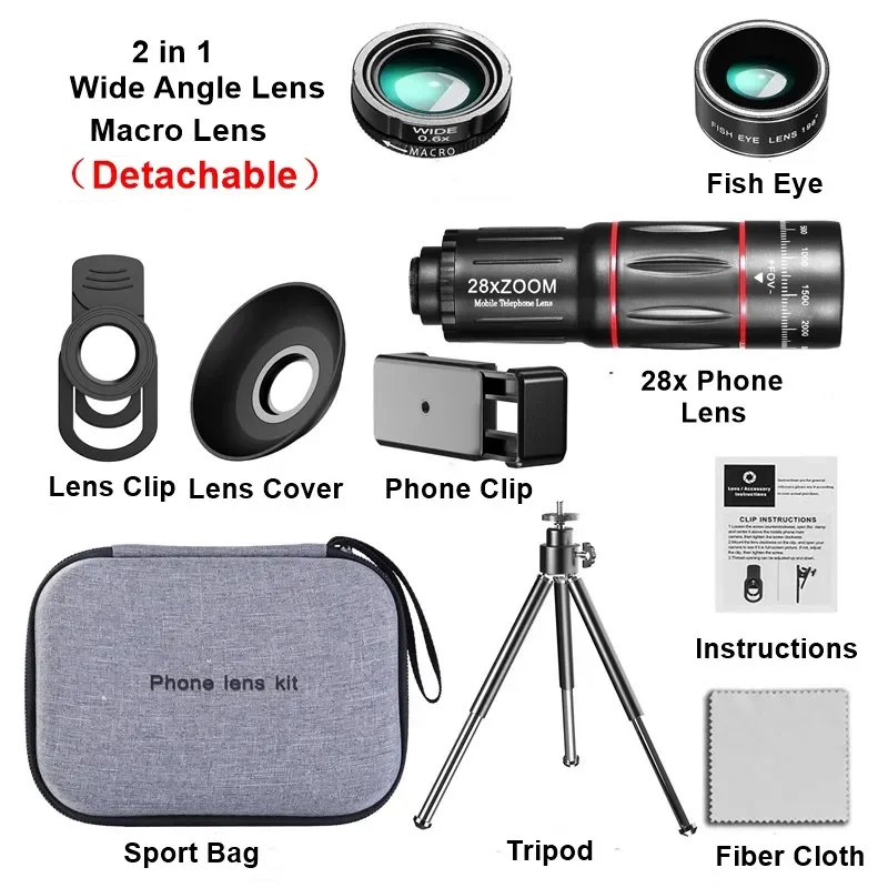 28X HD Telephoto & Macro Lens for Smartphones 3