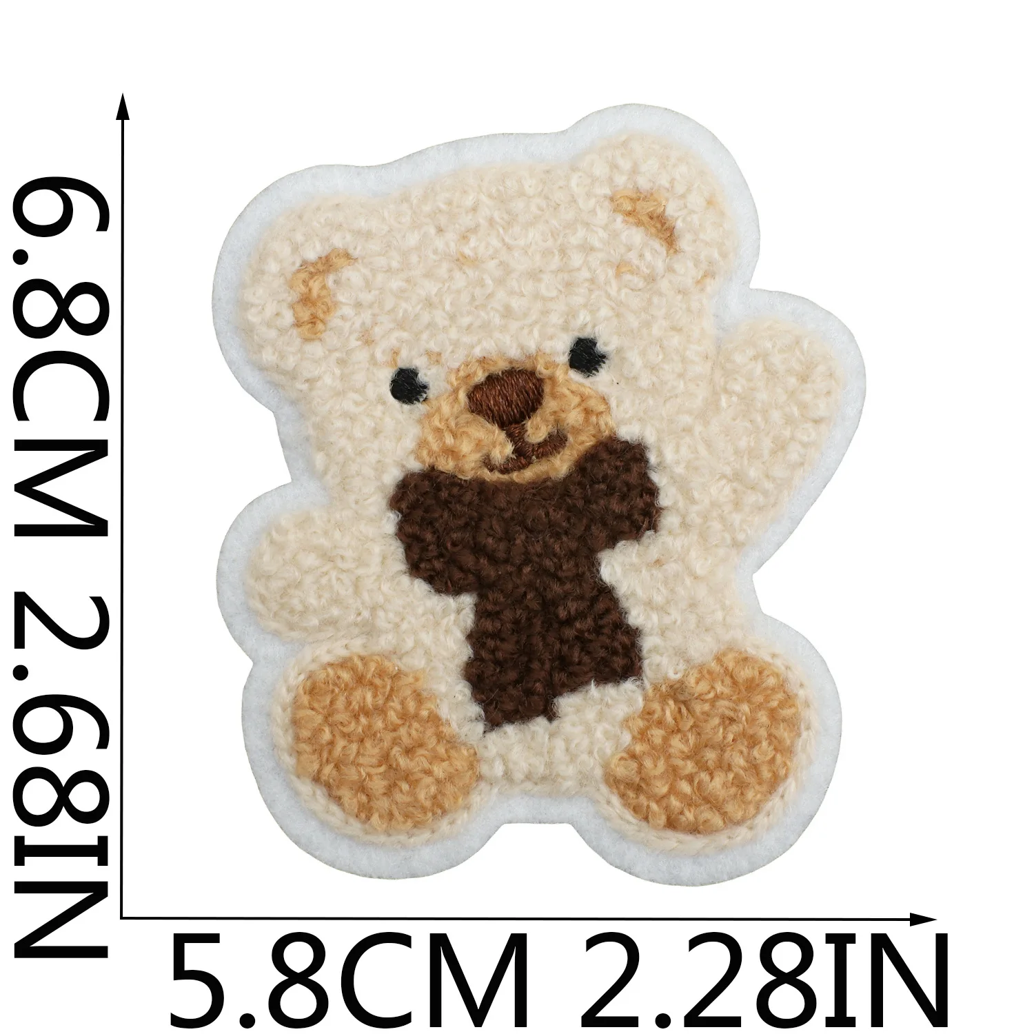 Cute Teddy Bear Embroidered Cloth Patch Multifunctional Towel, New Embroidered Panda Patch Package, Embroidered Label Ironing