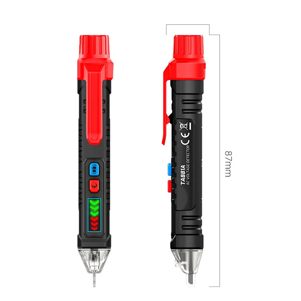 Digital Voltage Tester Pen TA881A Non Contact AC Detector with Live Neutral Wire Alerts and Adjustable Sensitivity