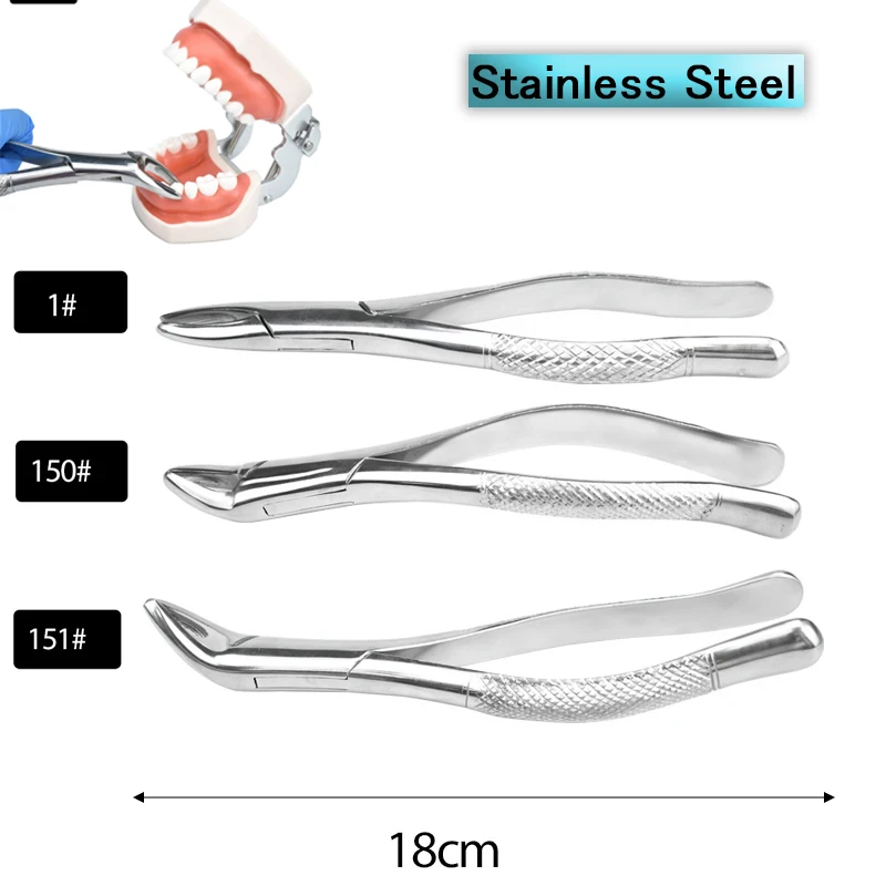 Dental Adult Tooth Extracting Forceps Pliers Dentist Surgical Extraction Instrument Dental Residual Root Forceps Stainless Steel