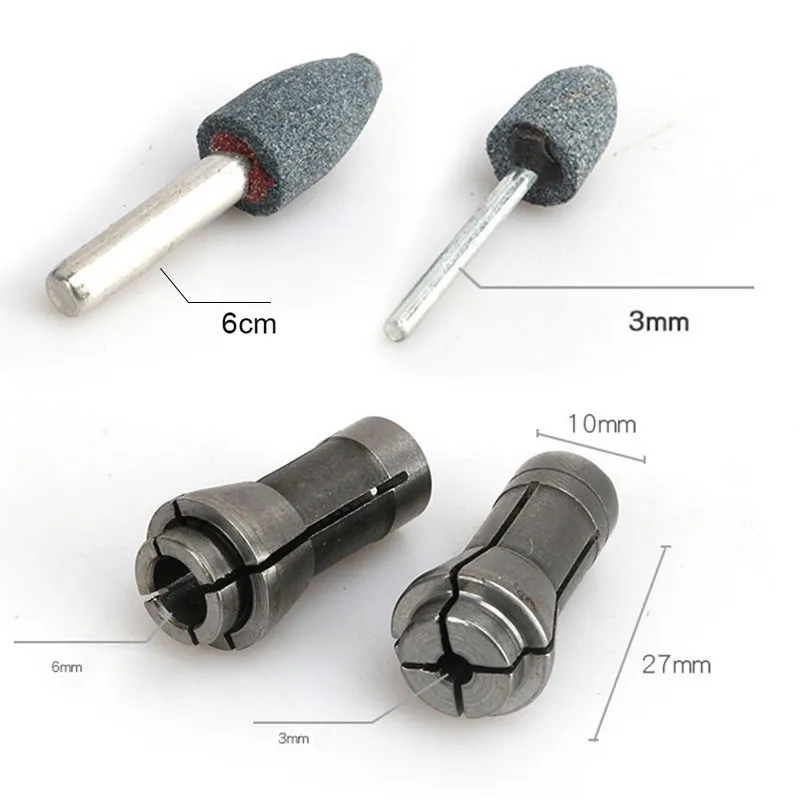 3/6mm Adapter Chuck Collet High Performance Replacement Parts for Grinding Machine Clamping Chuck 3mm/6mm Pack of 3