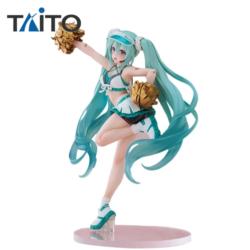 

Stock Genuine Original TAiTO Cheerleading Fashion Hatsune Miku Anime Figure PVC Collectible Model Dolls Statuette Ornament Gift