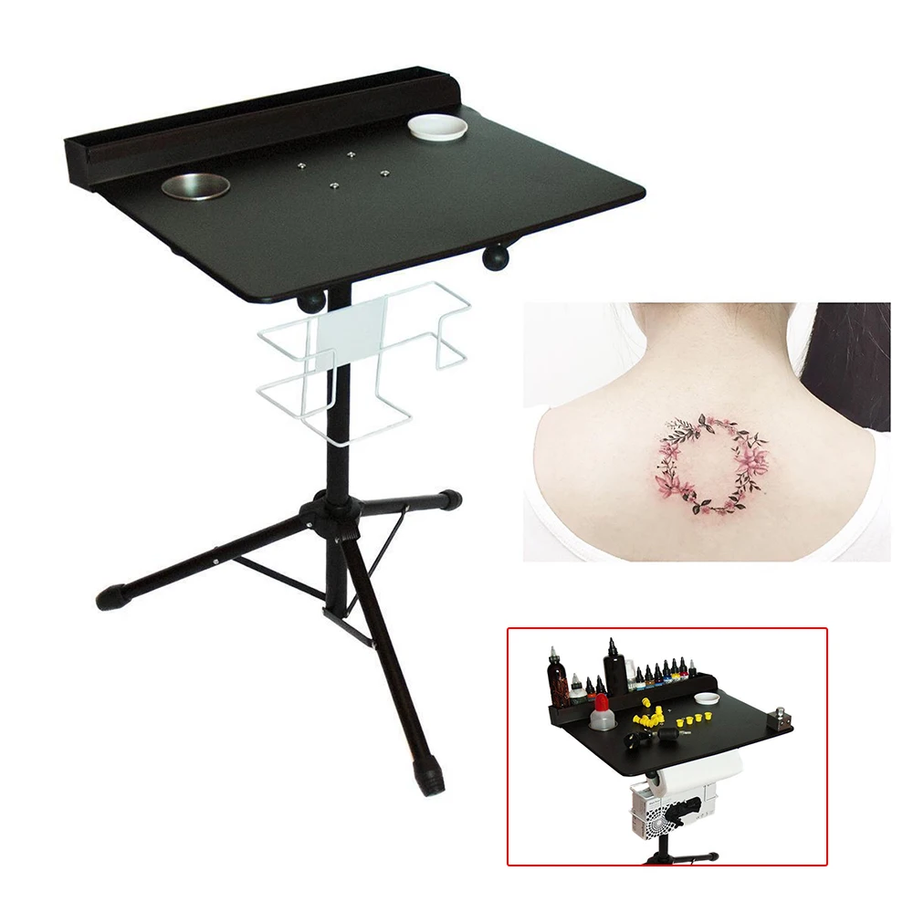 Mobile Metal Tattoos Tattoo Work Station Stand Tattoo Desk Table Adjustable New