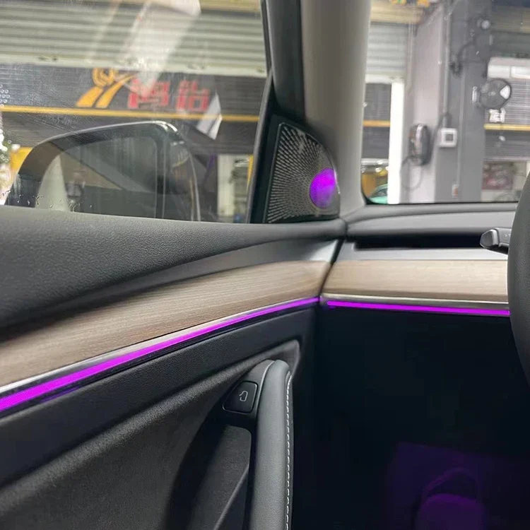 2022 hot-selling model suitable for Tesla car interior environment laser engraving ambient light