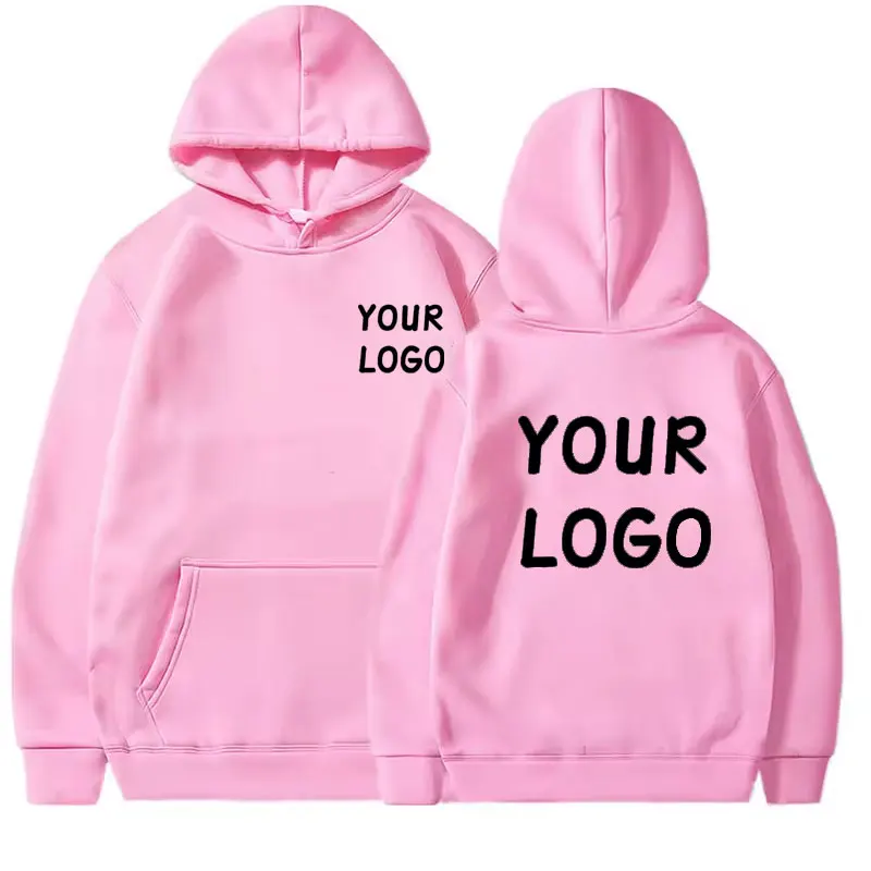 DIY Custom Uw Merk LOGO Mannen Vrouwen Casual Hoodie Top Effen Kleur Trui Straat Persoonlijkheid Sweatshirt Aangepaste Geschenken