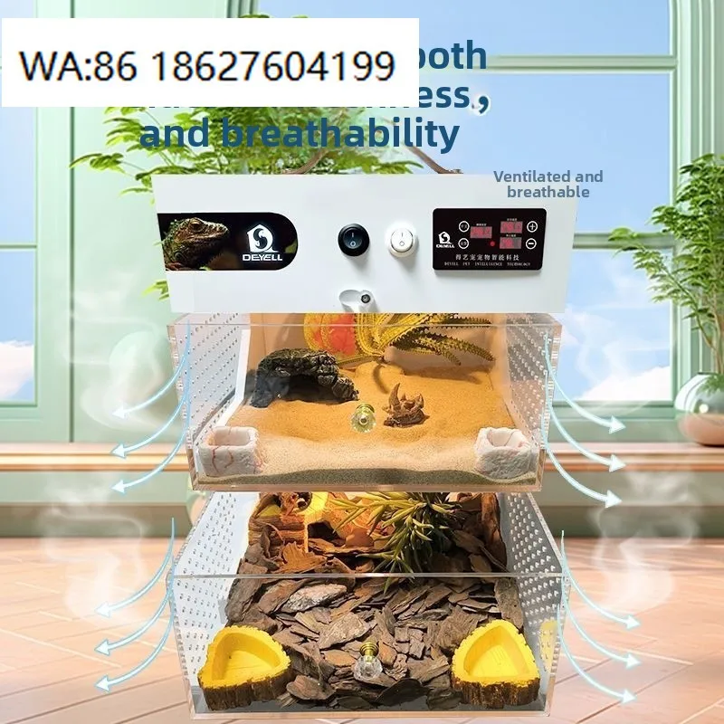 Desktop Climbing Pet Constant Temperature Cabinet Leopard Print Rectangle Intelligent Control Reptile heating system terrarium