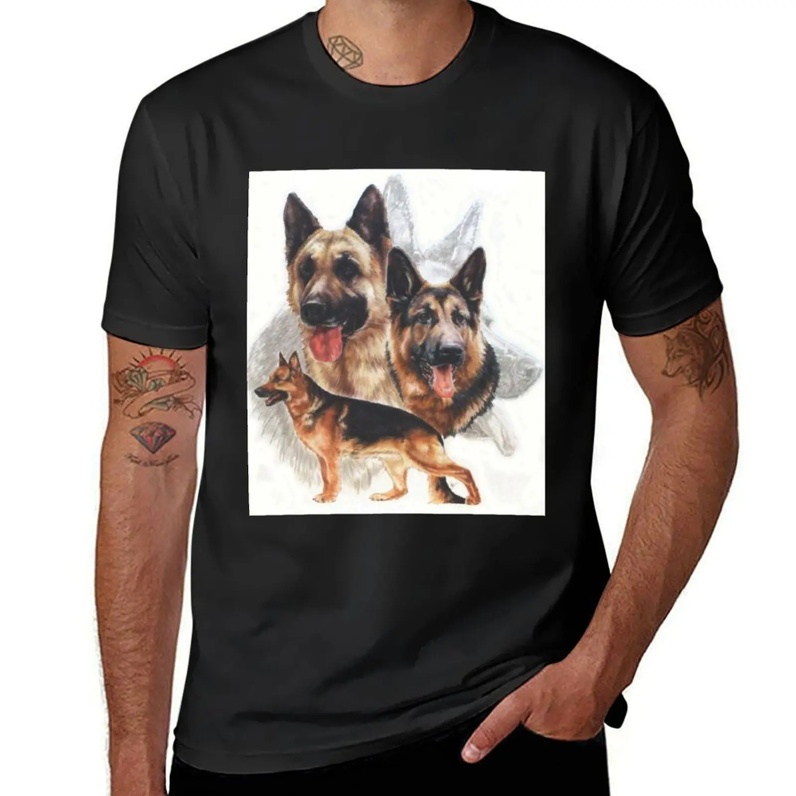 

German Shepherd Grouping T-Shirt tops blanks graphics oversized mens workout shirts