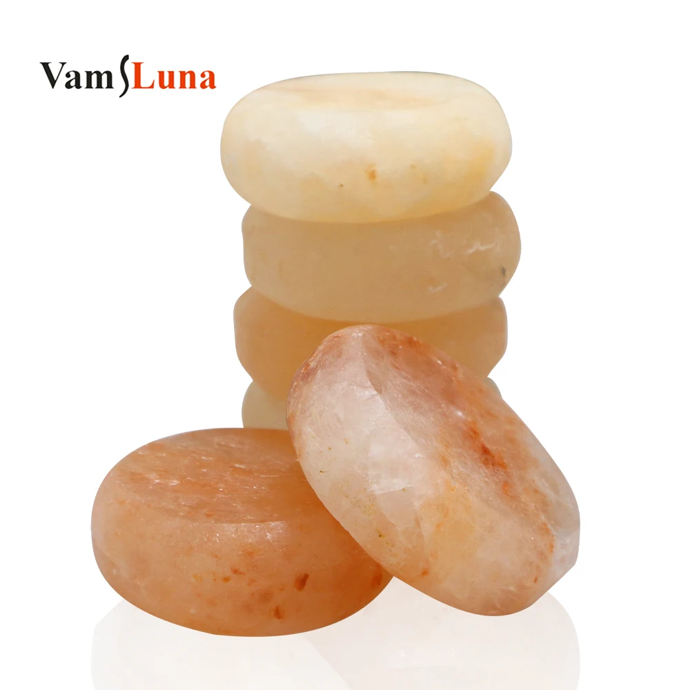 Round Massage Stone Pink Salt Crystal Hand-Carved Stone For Massage Therapy Deodorant And Salt And Sugar Scrubs Personal Care