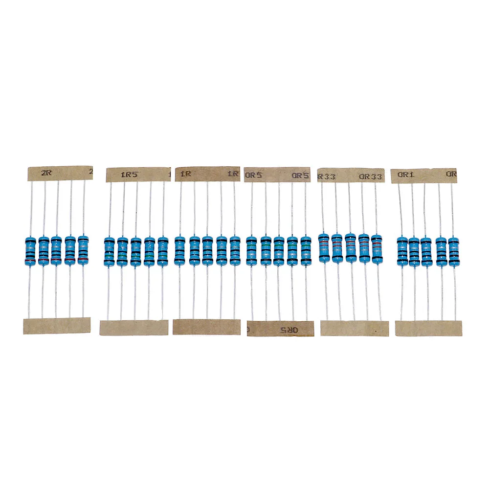 150pcs/Box 30values 0.1-750 ohm 1% 1W Metal Film Resistor Assorted Kit Set