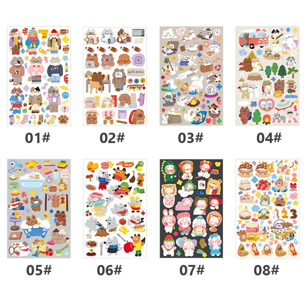 Bottle DIY Diary Scrapbook Laser Paper Stickers Kawaii Stationery Sticker Hand Account Decoration Glitter Stationery Sticker